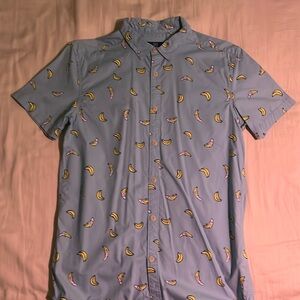 George Baby Blue Banana 🍌 Slim-Fit Button Up Tee